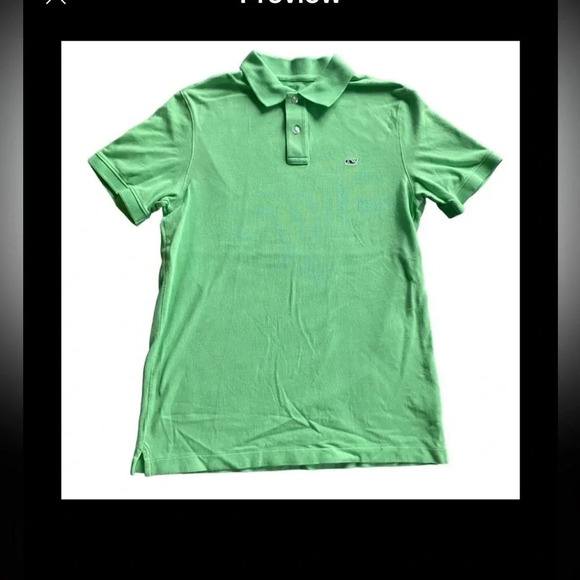 VINEYARD VINES MENS SLIM FIT GREEN SHIRT POLO GOLF TOP TEE SUMMER CASUAL SIZE S - Picture 1 of 4